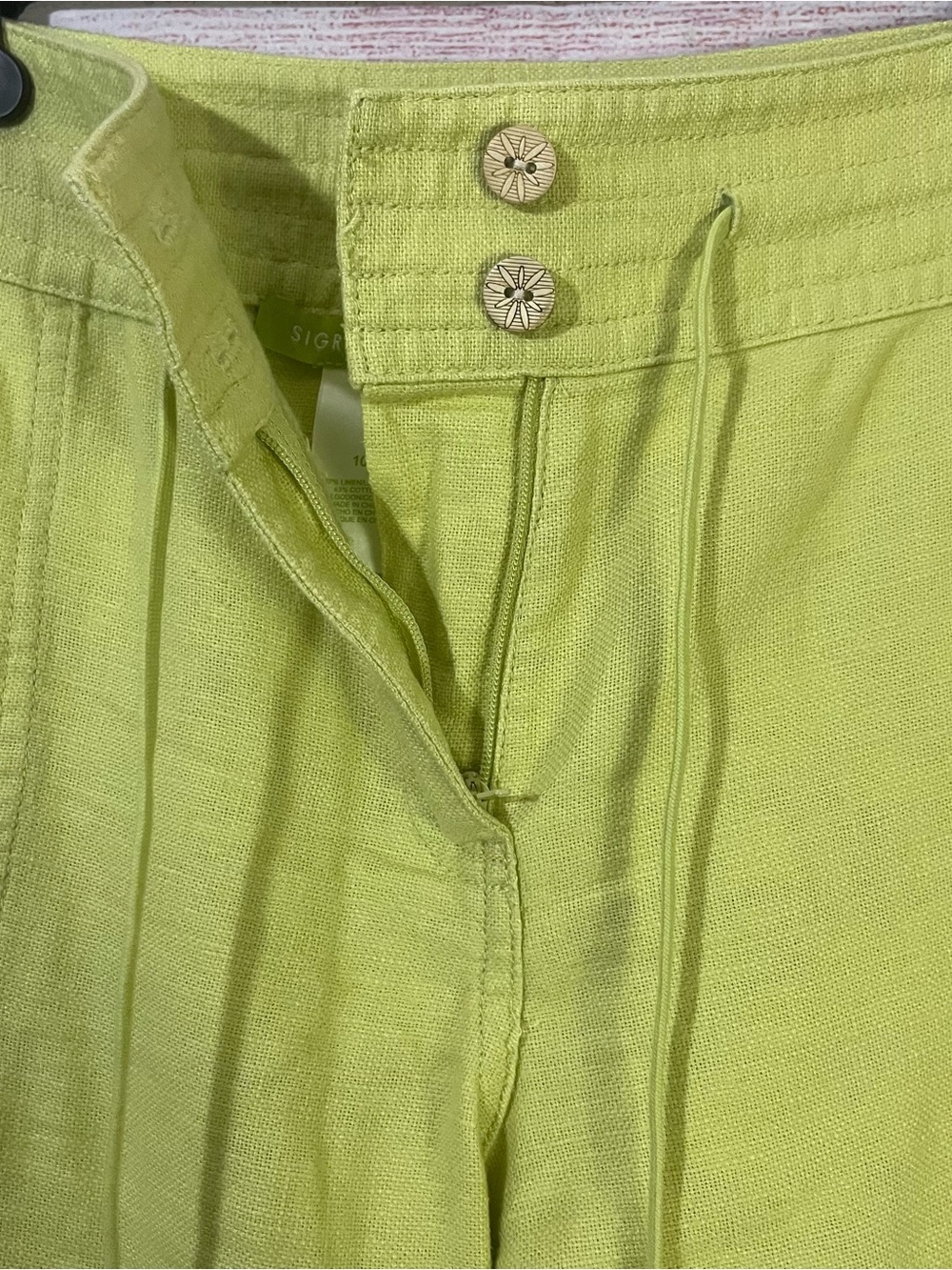 Sigrid Olsen 2 Piece Linen Cotton Blend Cropped Pant Set Size 10 - Picture 13 of 16